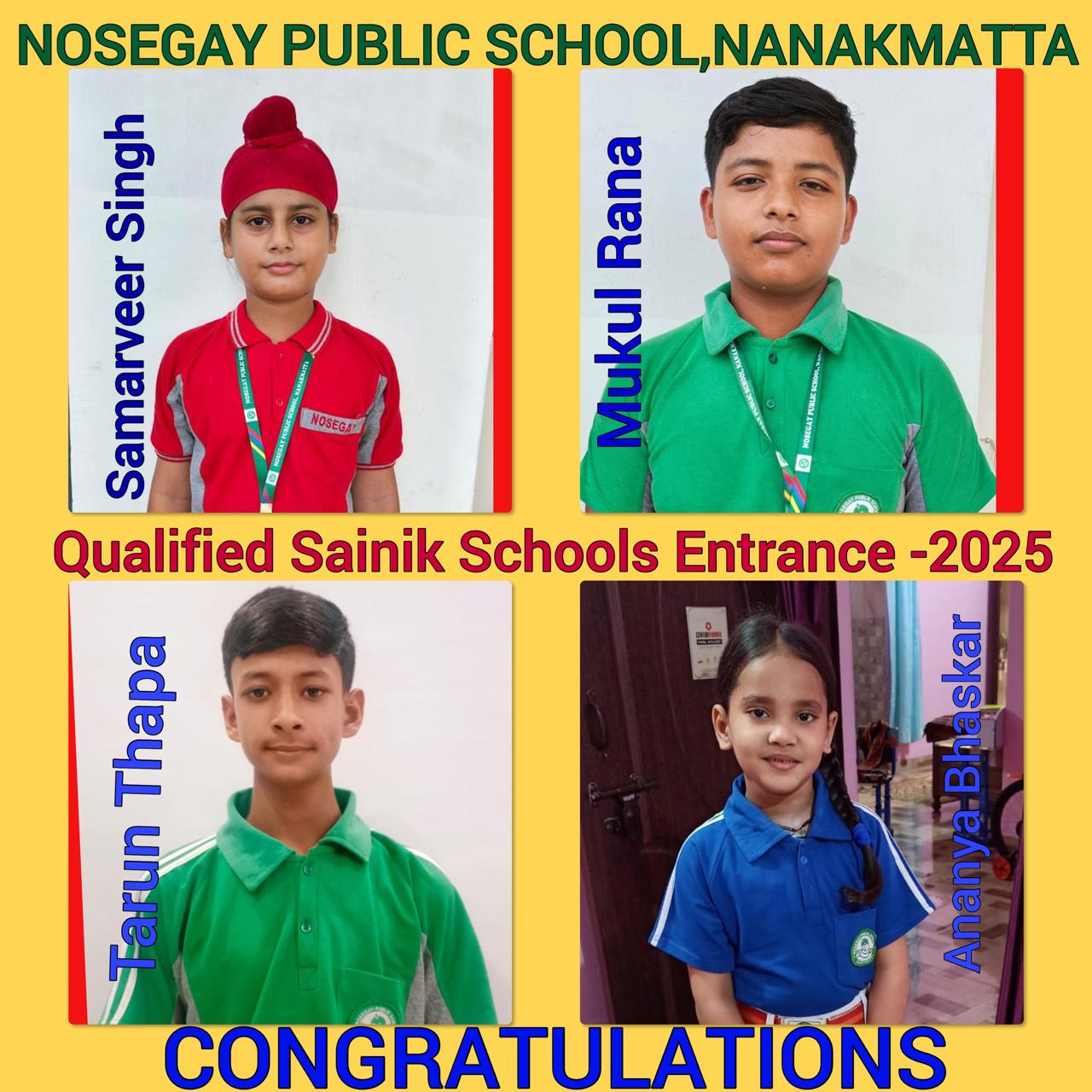 Qualified Sainik School Entrance